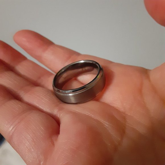 Two Tone Tungsten Carbide Men's Wedding Band, Size; 10.5, Engraved; I Love You - Picture 15 of 15